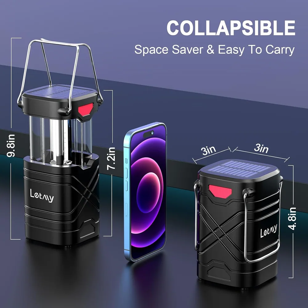 Letmy 3-Way Rechargeable Camping Lanterns, 4 Pack — view 4