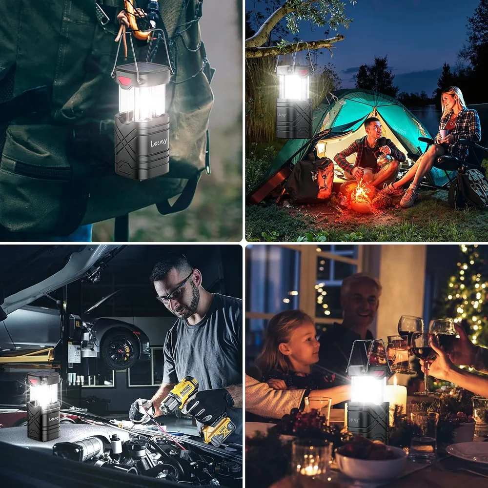 Letmy 3-Way Rechargeable Camping Lanterns, 4 Pack — view 6