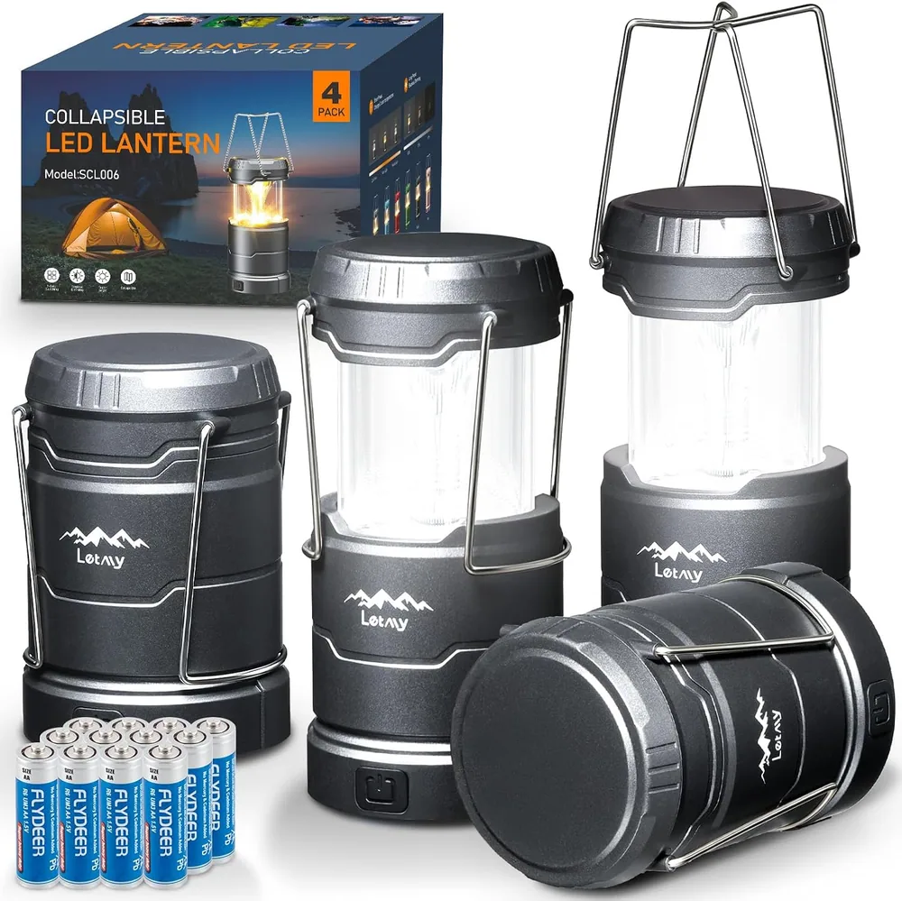 Letmy 65-LED Lanterns with 12 AA Batteries