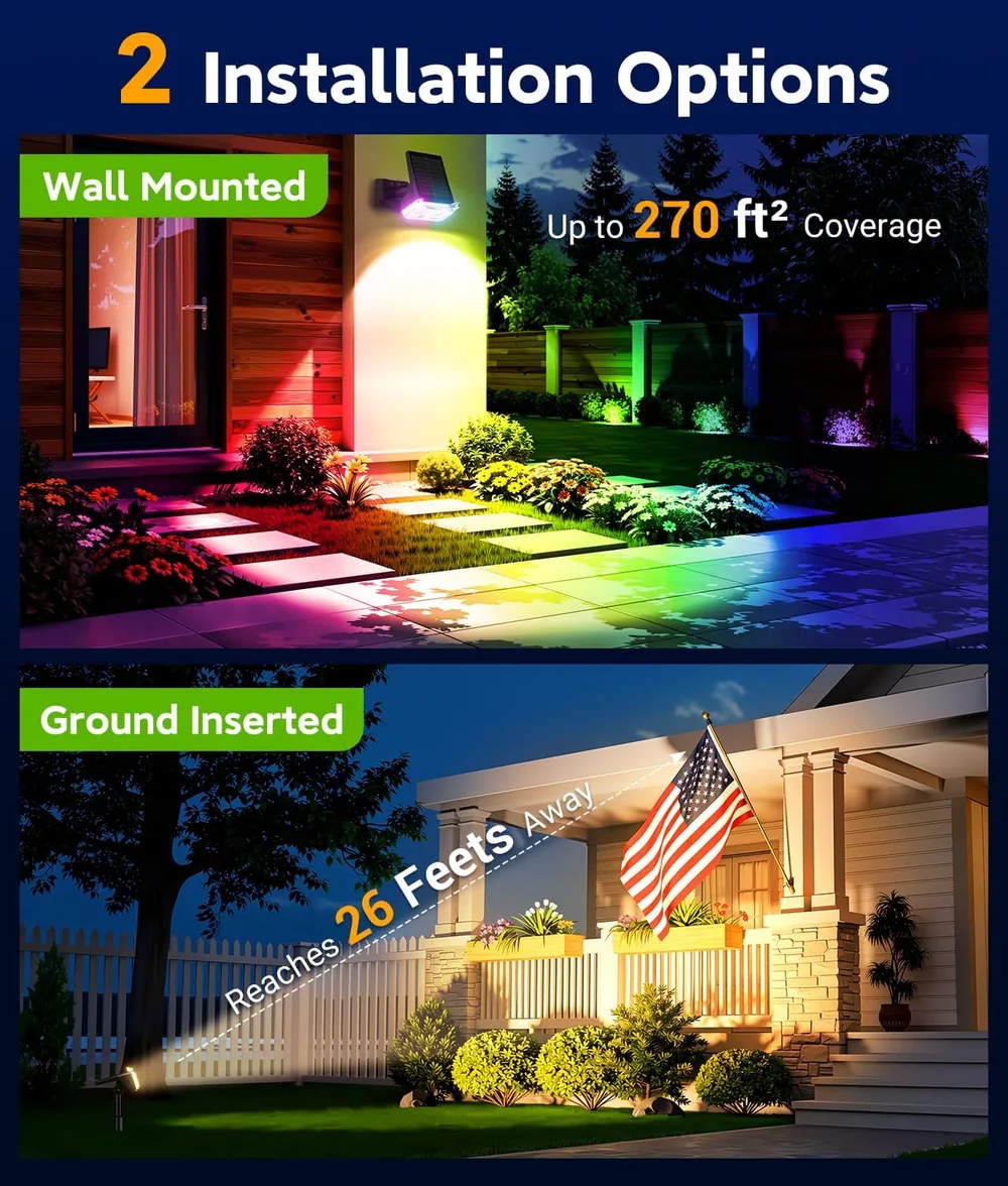 Letmy Color-Changing Solar Spot Lights — view 3