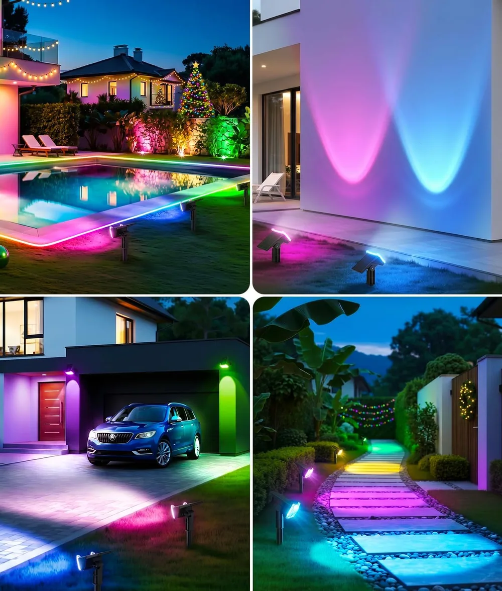 Letmy Color-Changing Solar Spot Lights — view 4