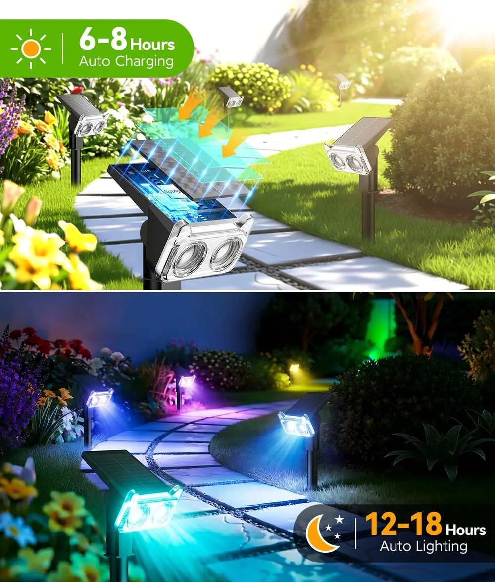 Letmy Color-Changing Solar Spot Lights — view 5