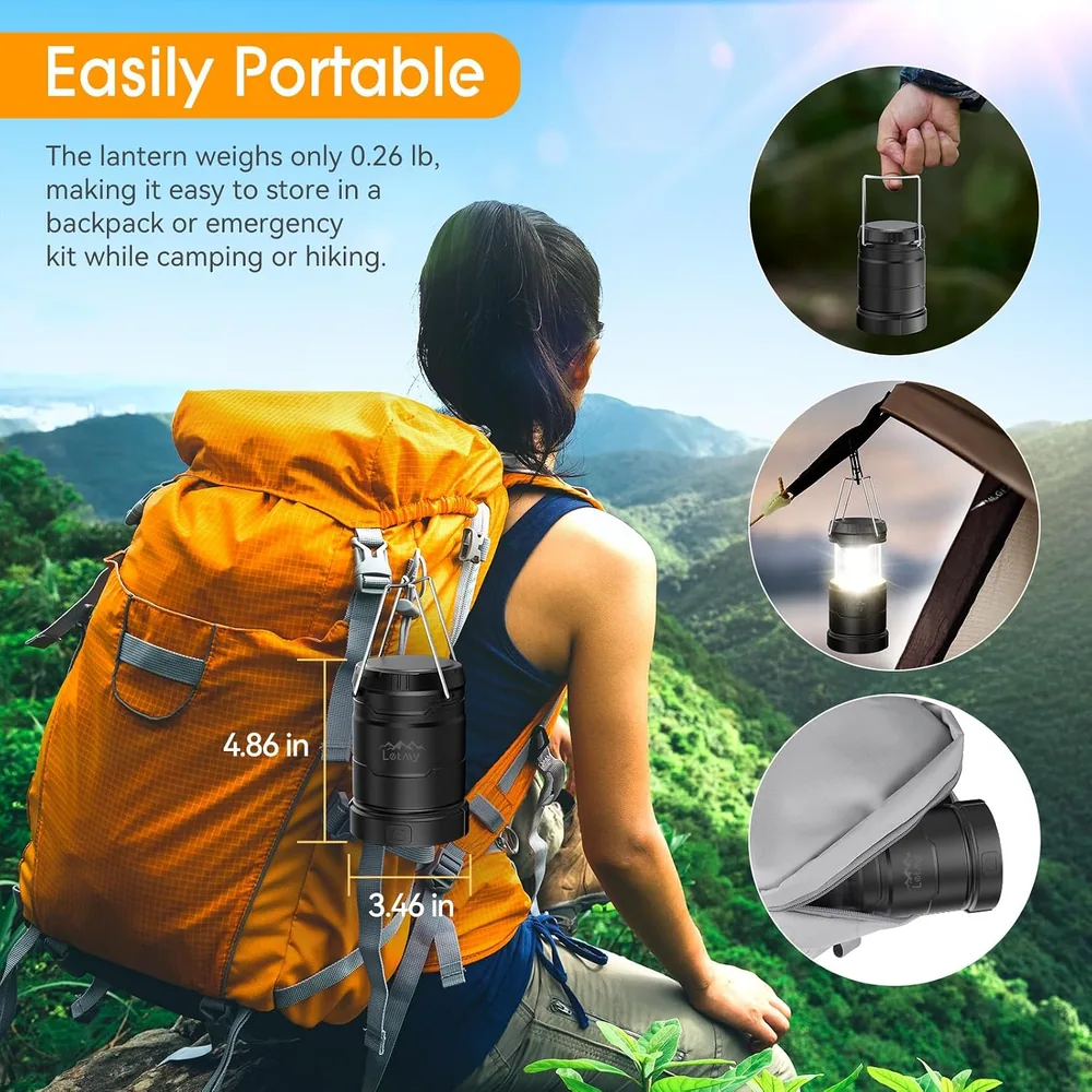 Letmy Dimmable Battery Lanterns, 4 Pack — view 6