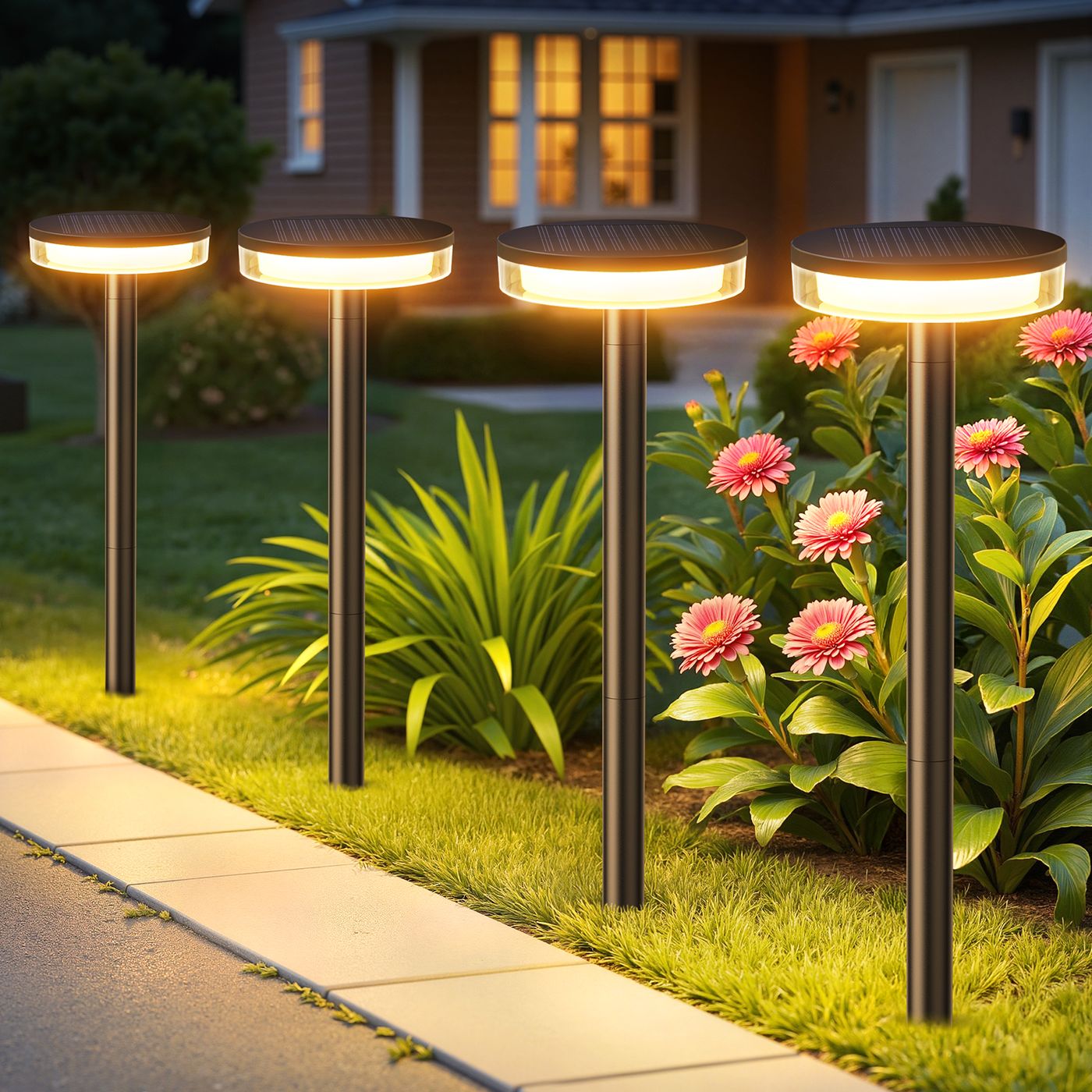 How far apart should solar pathway lights go?