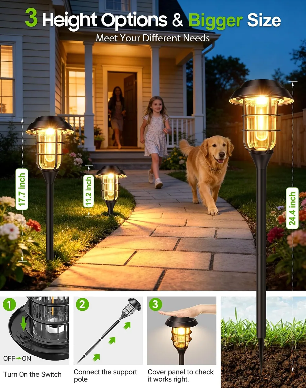 Letmy Filament Solar Pathway Lights — view 5