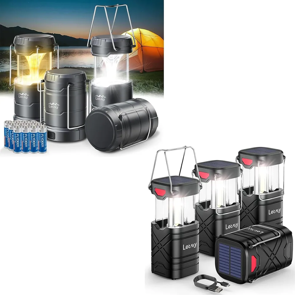 Letmy Lantern Bundle — Dimmable + Rechargeable, 4 Pack