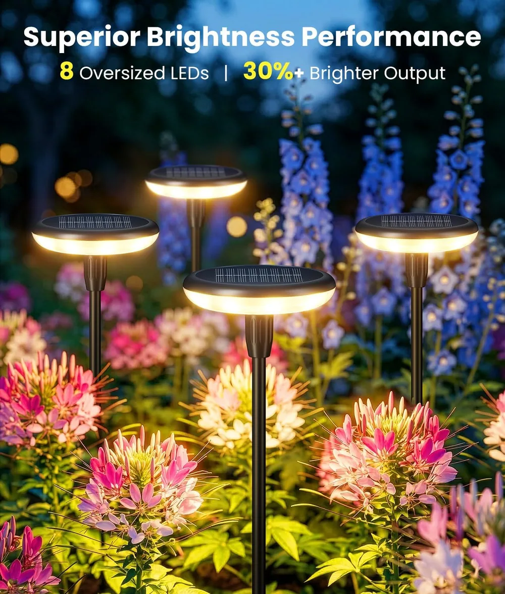 Letmy Metal Pole Solar Path Lights — view 2