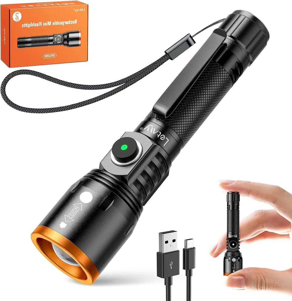 Letmy 800-Lumen Pocket Rechargeable Flashlight