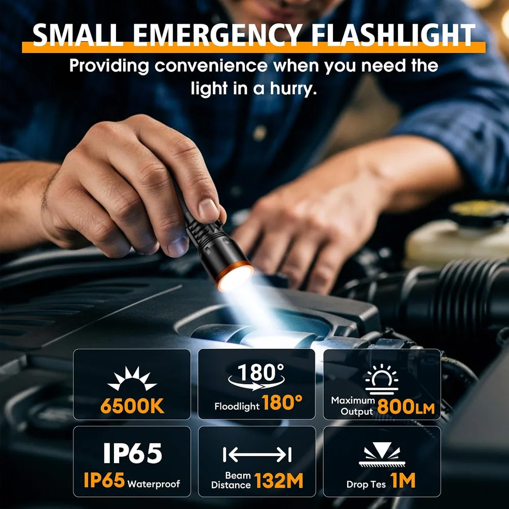 Letmy 800-Lumen Pocket Rechargeable Flashlight — view 3