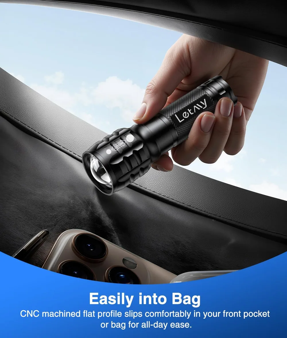 Letmy Rechargeable Flashlights, 4 Pack — view 5