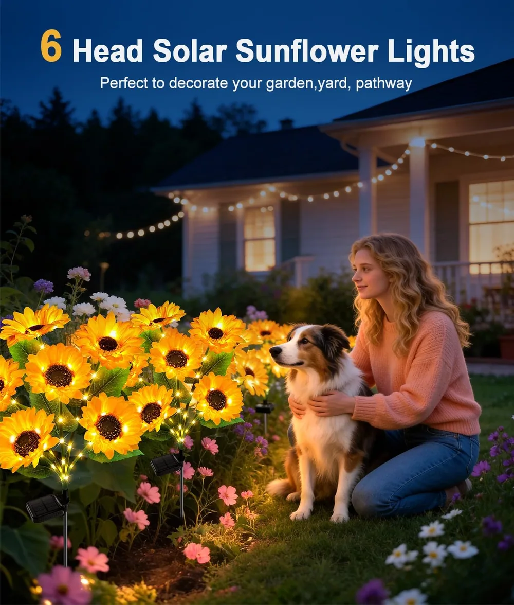 Letmy Solar Sunflower Lights — view 2