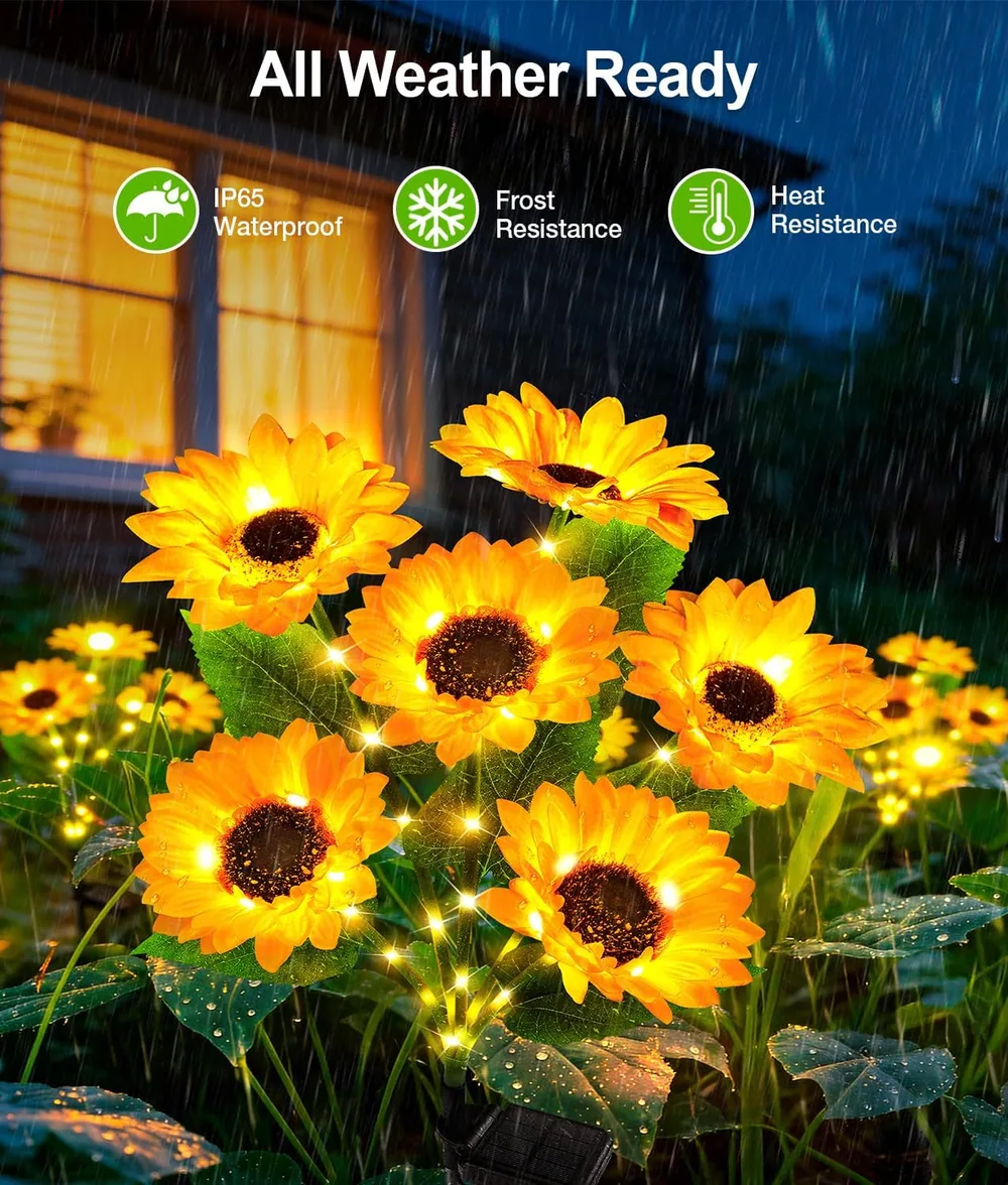 Letmy Solar Sunflower Lights — view 5