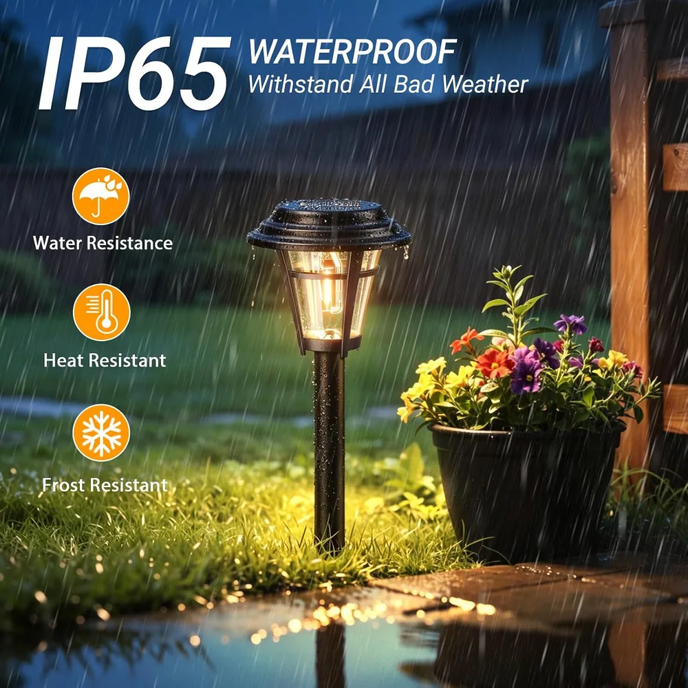 Letmy Round Tower Solar Path Lights — view 6