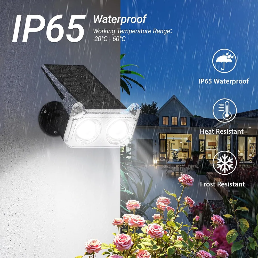 Letmy Twin-LED Solar Spotlights, 6 Pack — view 4